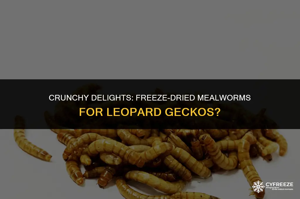 are freeze dried mealworms good for leopard geckos