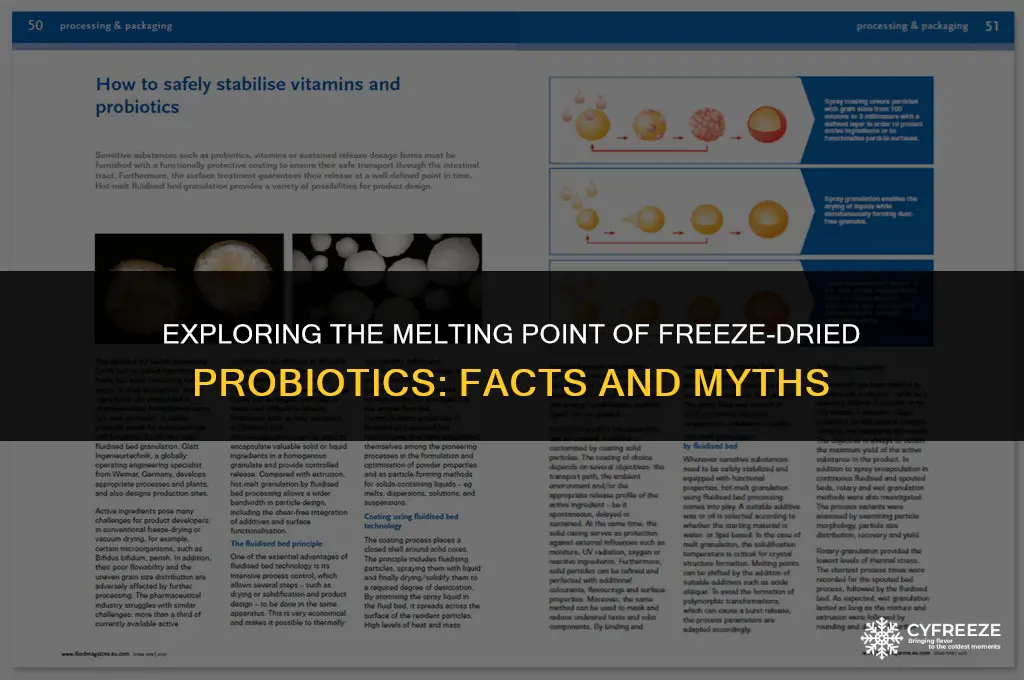 are freeze-dried probiotics meltable