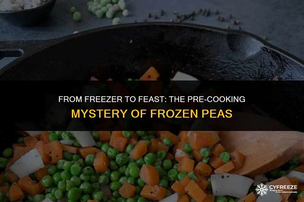 are frozen peas cooked before freezing