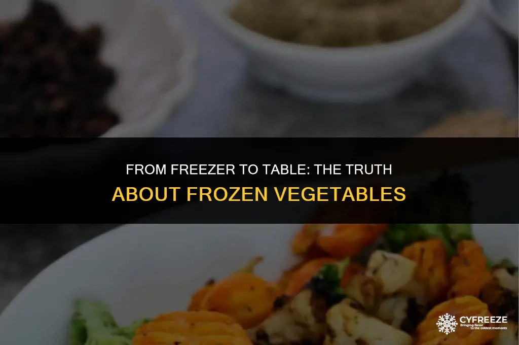 are frozen vegetables cooked before freezing