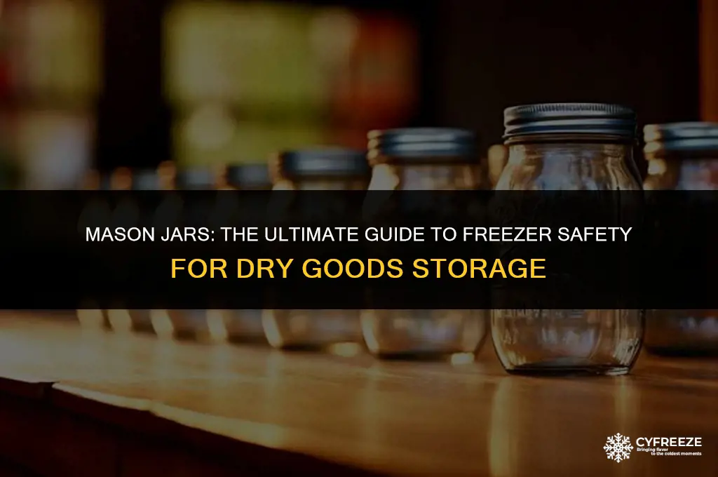 are mason jars freezer safe for dry goods
