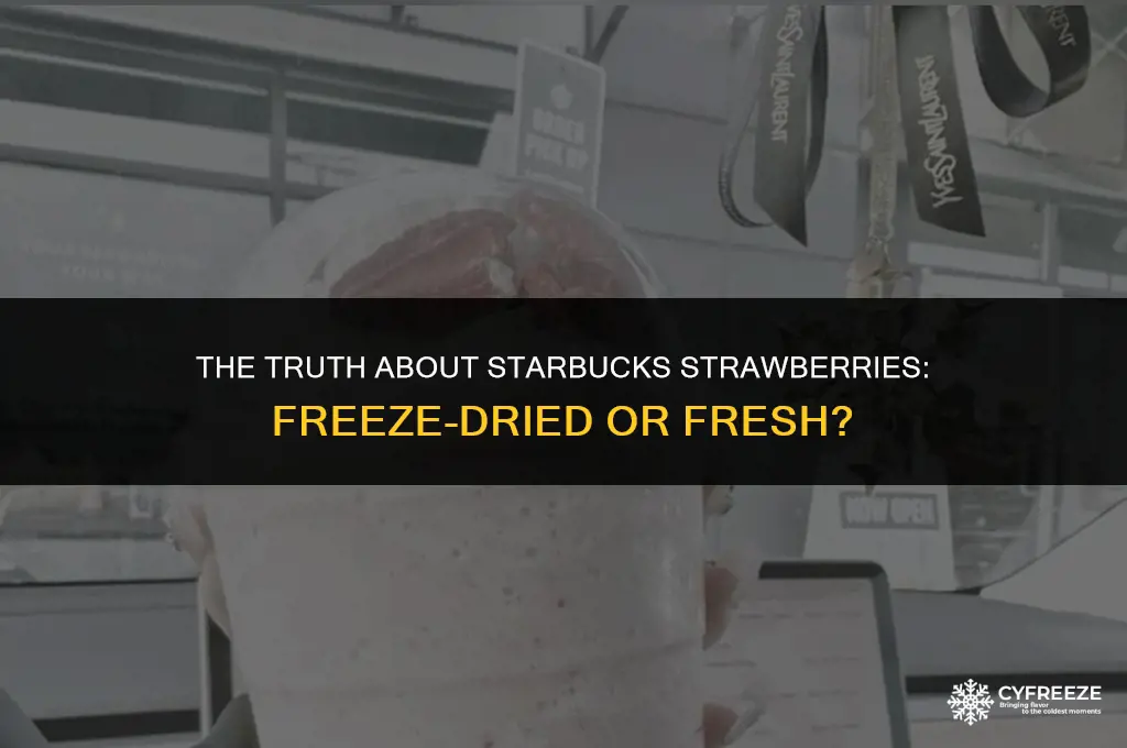 are starbucks strawberries freeze dried
