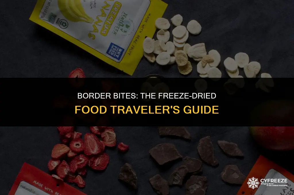 are you allowed to bring freeze dried food across border