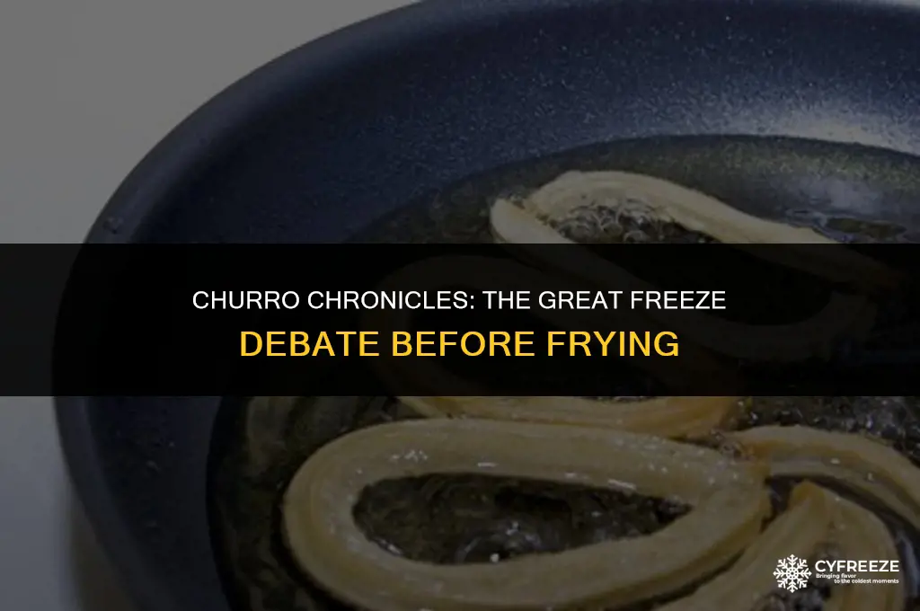 are you suppose to freeze churros before cooking