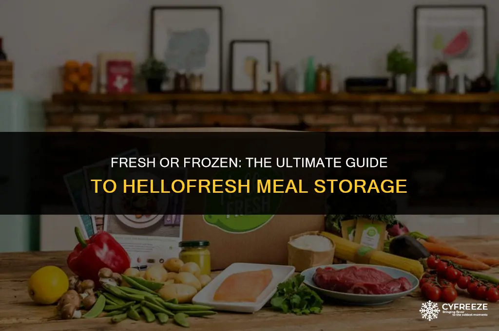 are you supposed to freeze hello fresh meals
