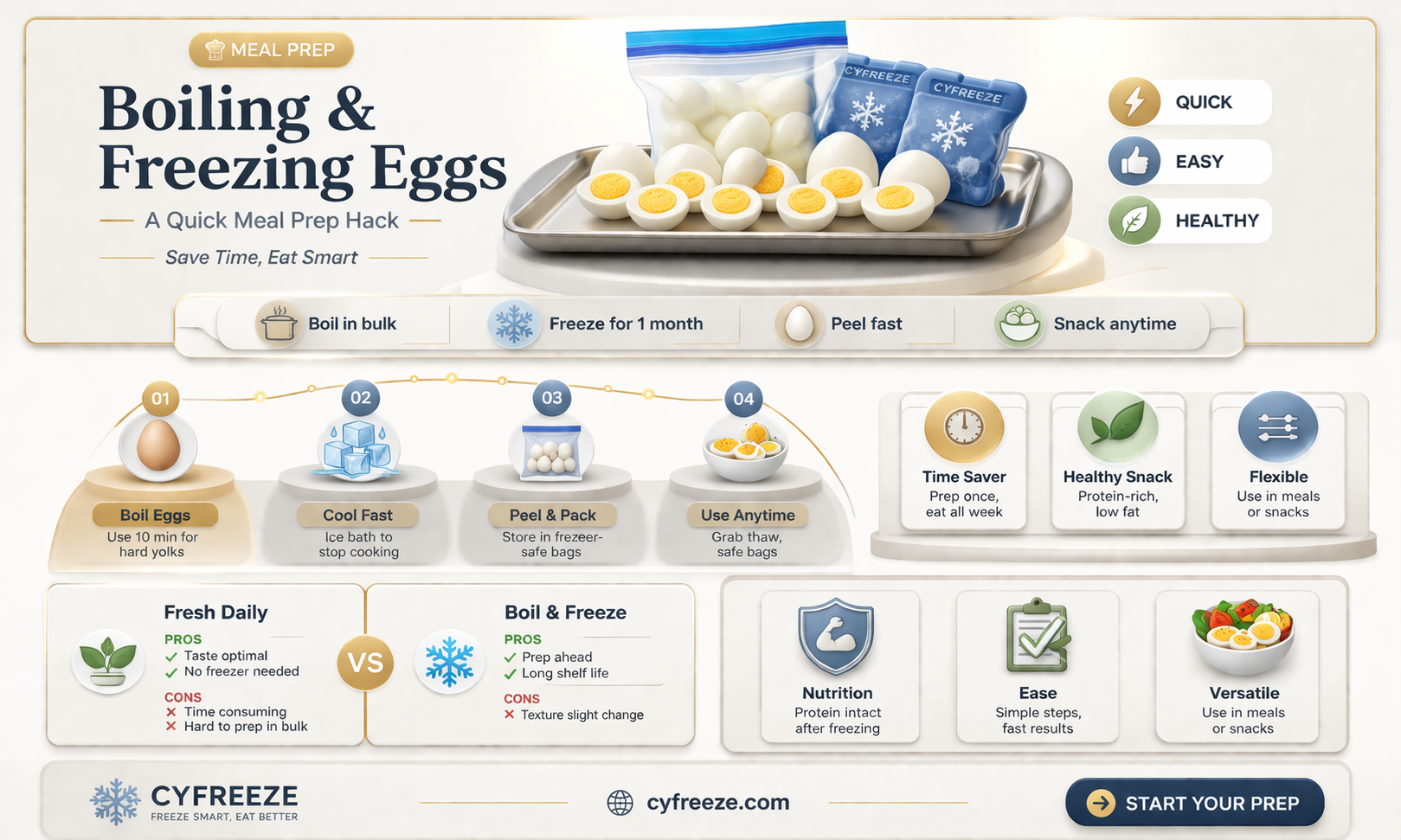can you boil eggs and freeze them