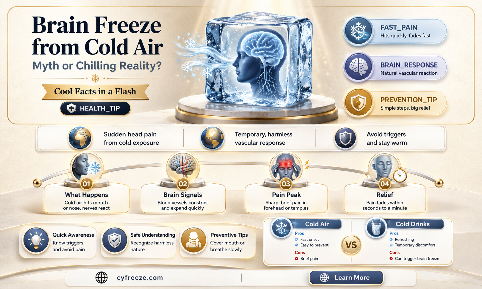 can you get a brain freeze from cold air