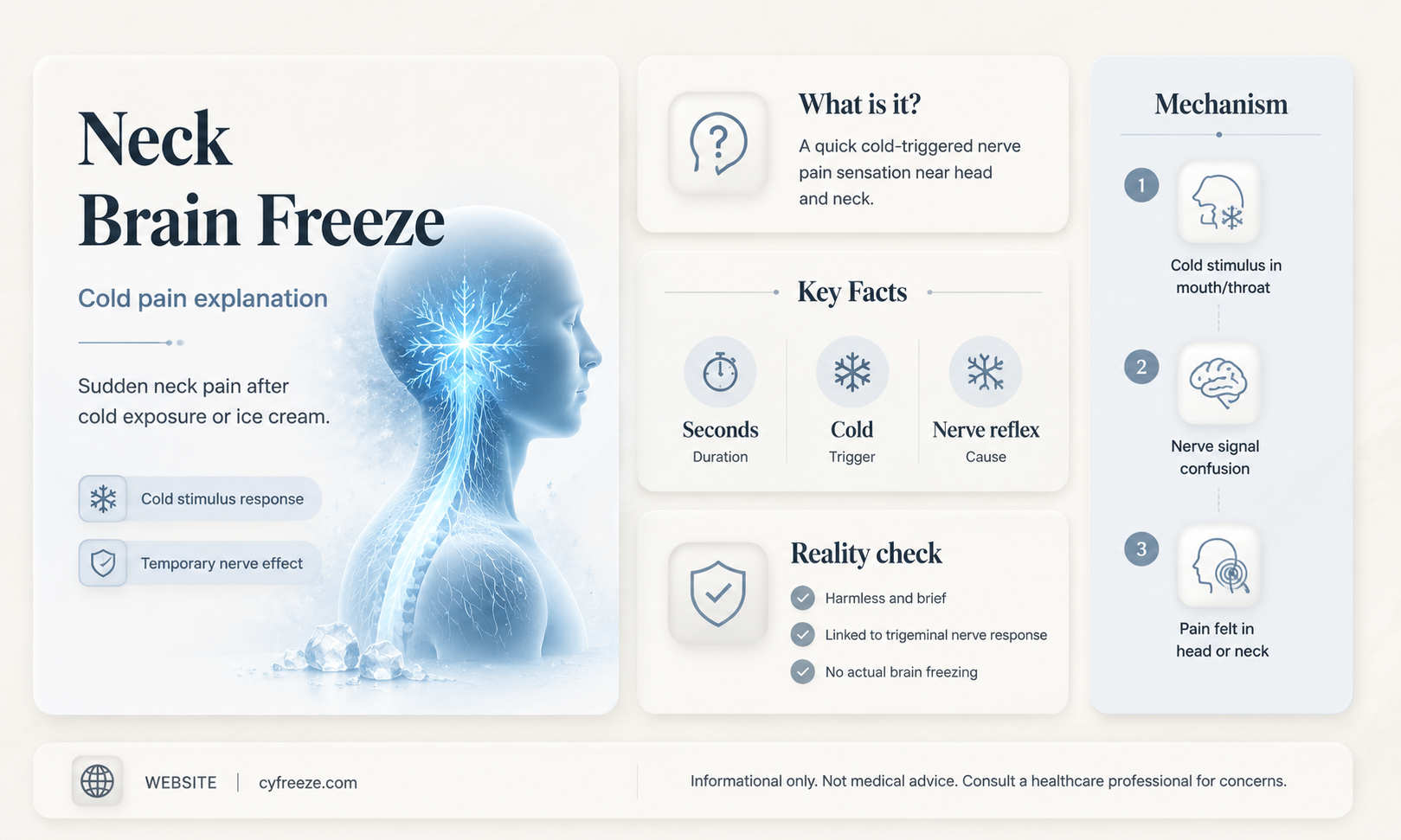 can you get brain freeze in your neck
