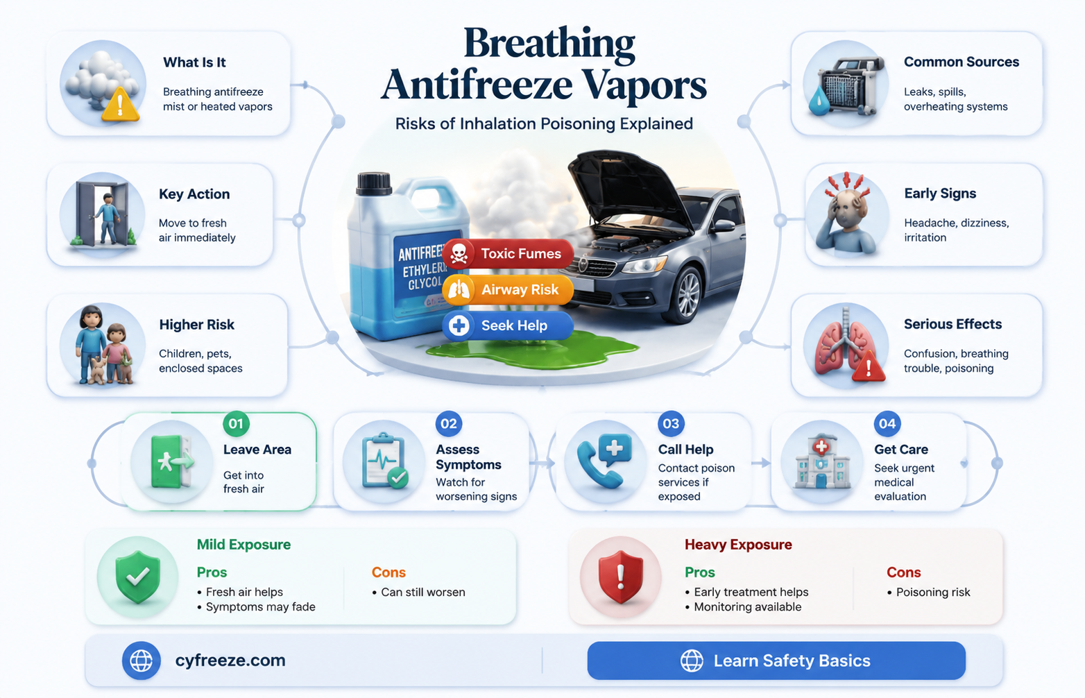 can you get anti freeze poisoning from breathing in vapors