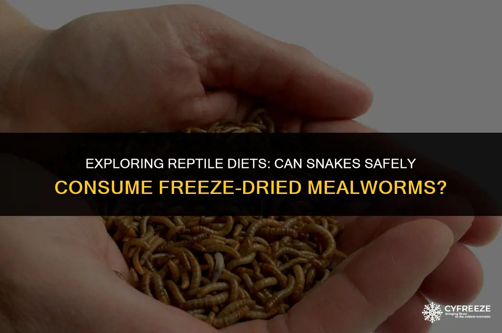 can a snake eat freeze dried mealworms