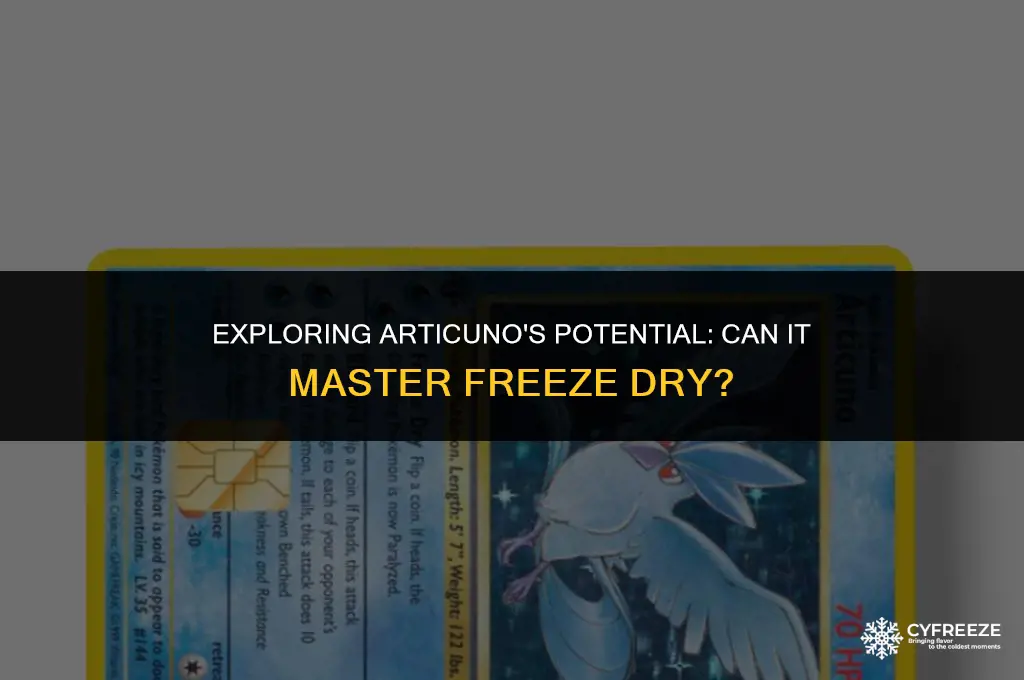 can articuno learn freeze dry