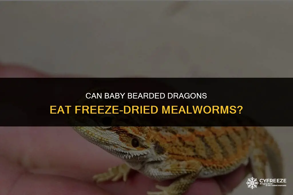 can baby bearded dragons eat freeze dried meal worms