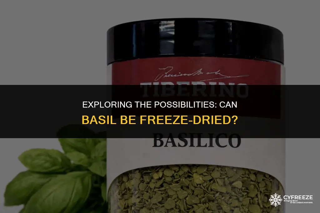 can basail be freeze dried