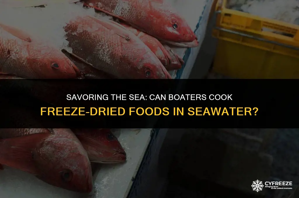 can boaters cook freeze dried foods in seawater
