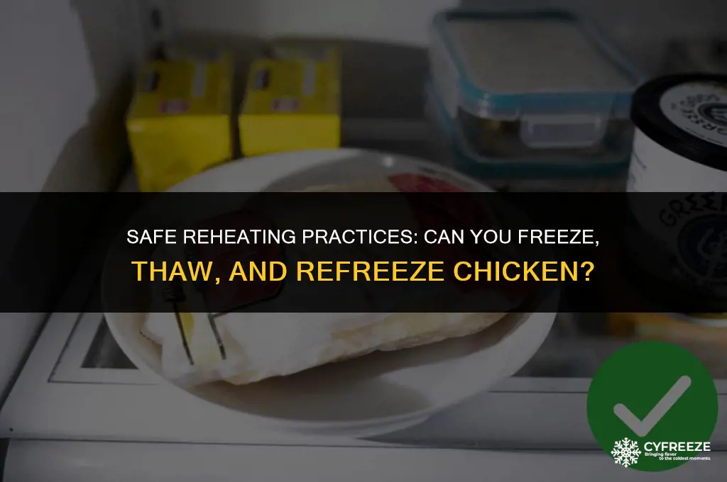 can chicken be cooked freeze thawed and refreezed