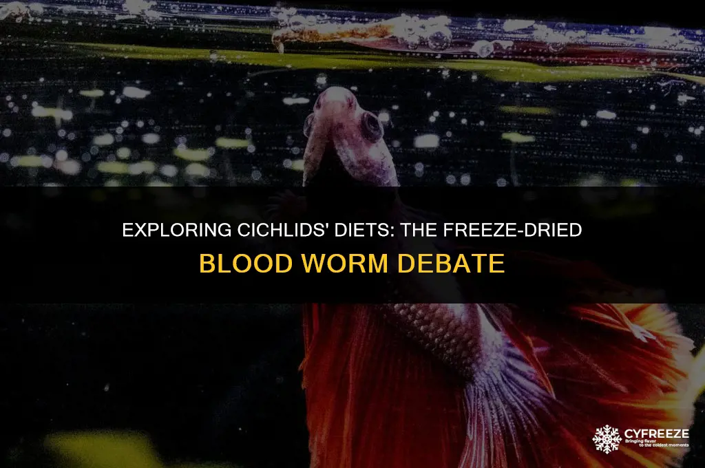 can cichlids eat freeze dried blood worms