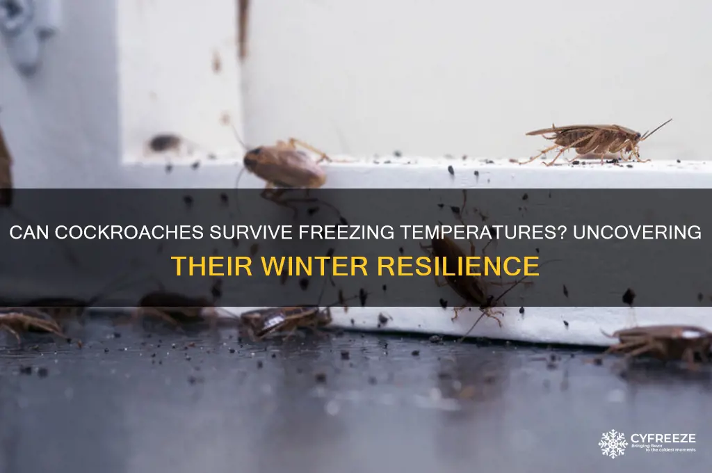 can cockroaches live in freezing temperatures