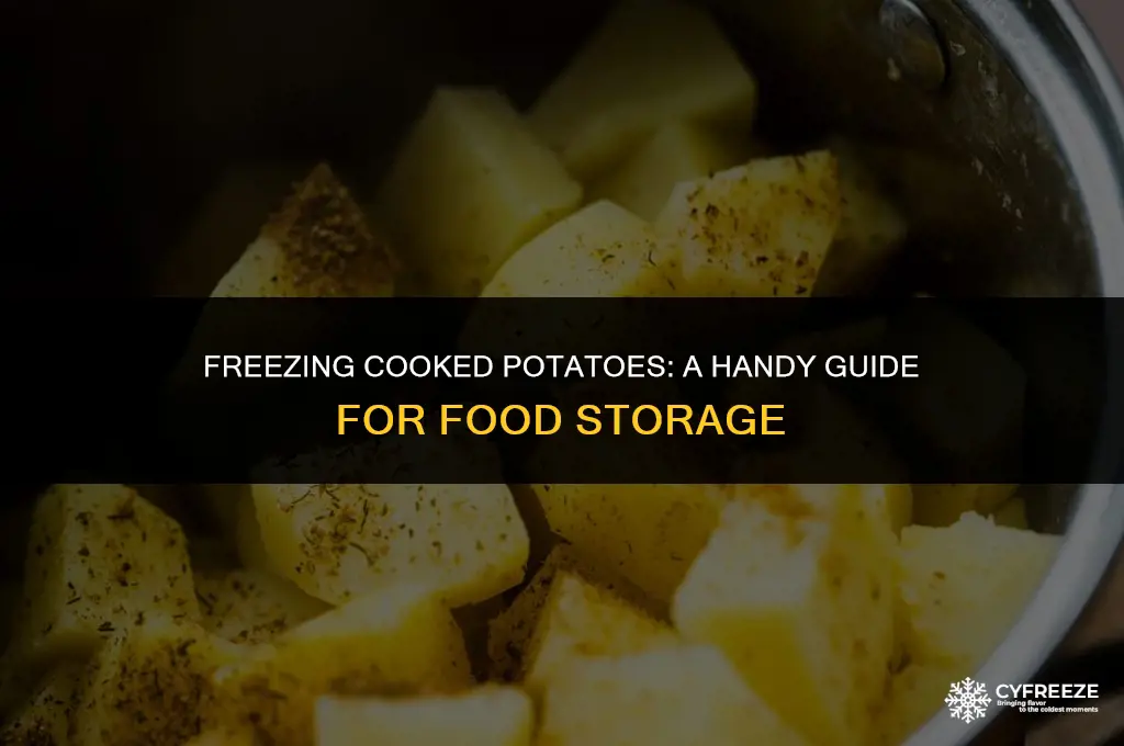 can cooked potatoes be put in the freezer
