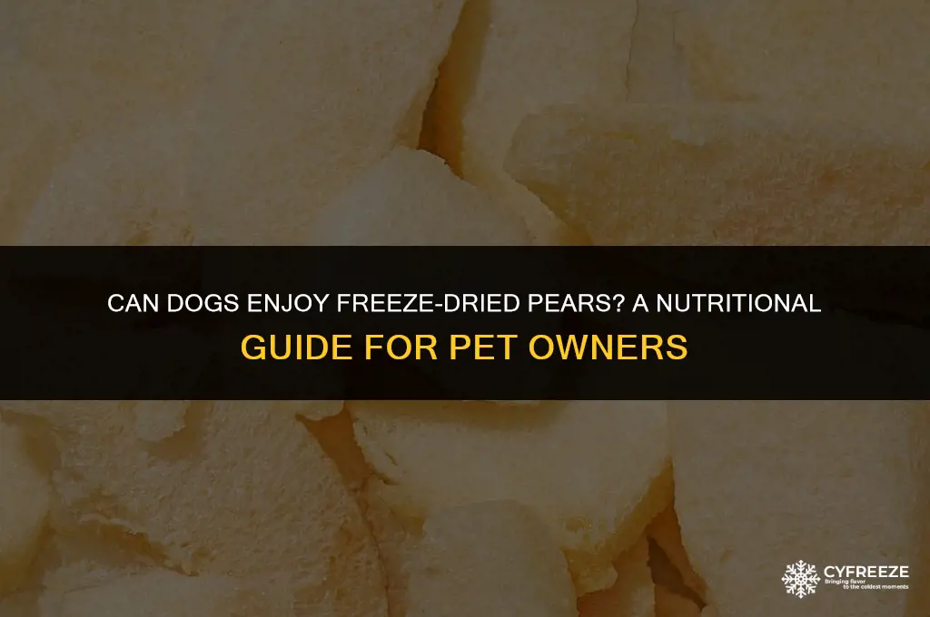 can dogs eat freeze dried pears