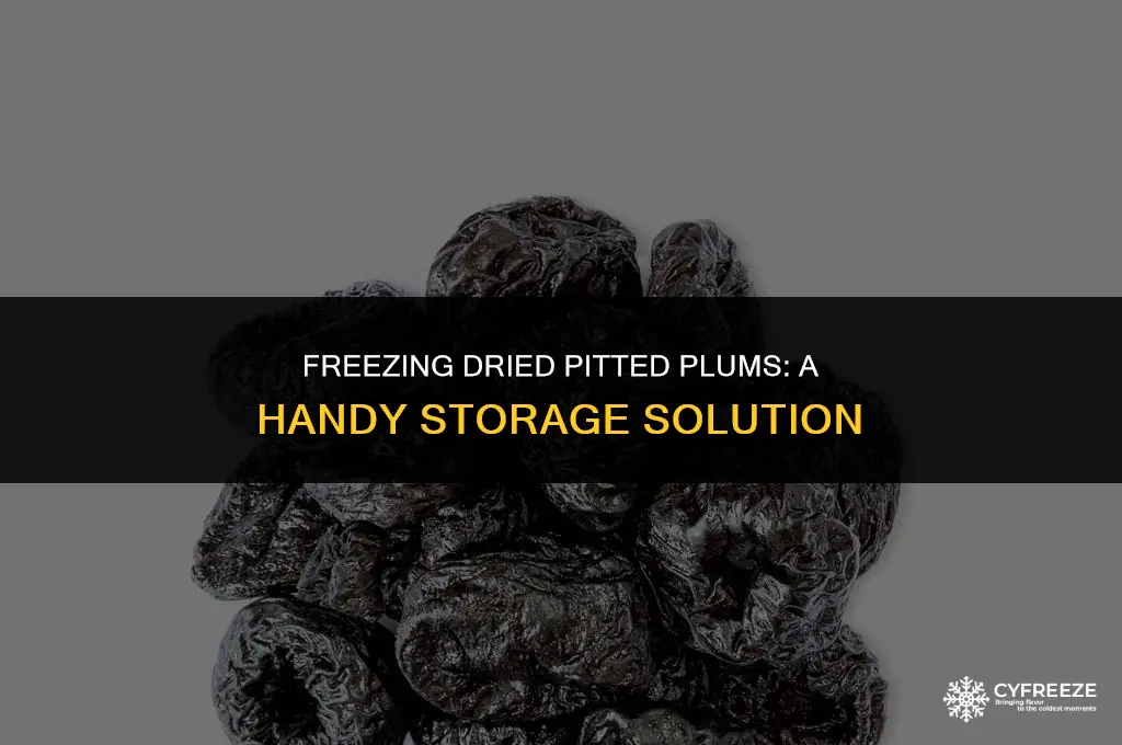 can dried pitted plums be stored in the freezer