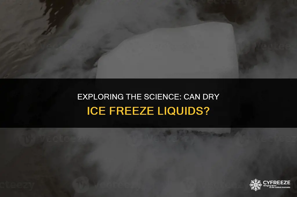 can dry ice freeze liquids