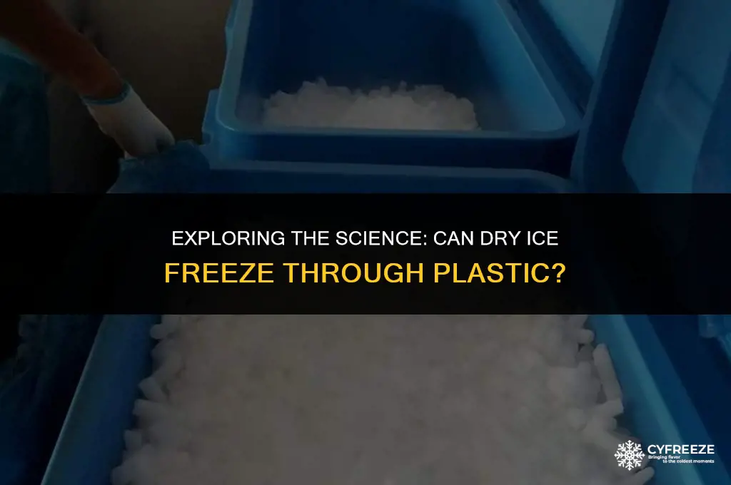 can dry ice freeze through plastic
