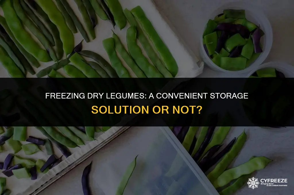 can dry legumes be stored in freezer