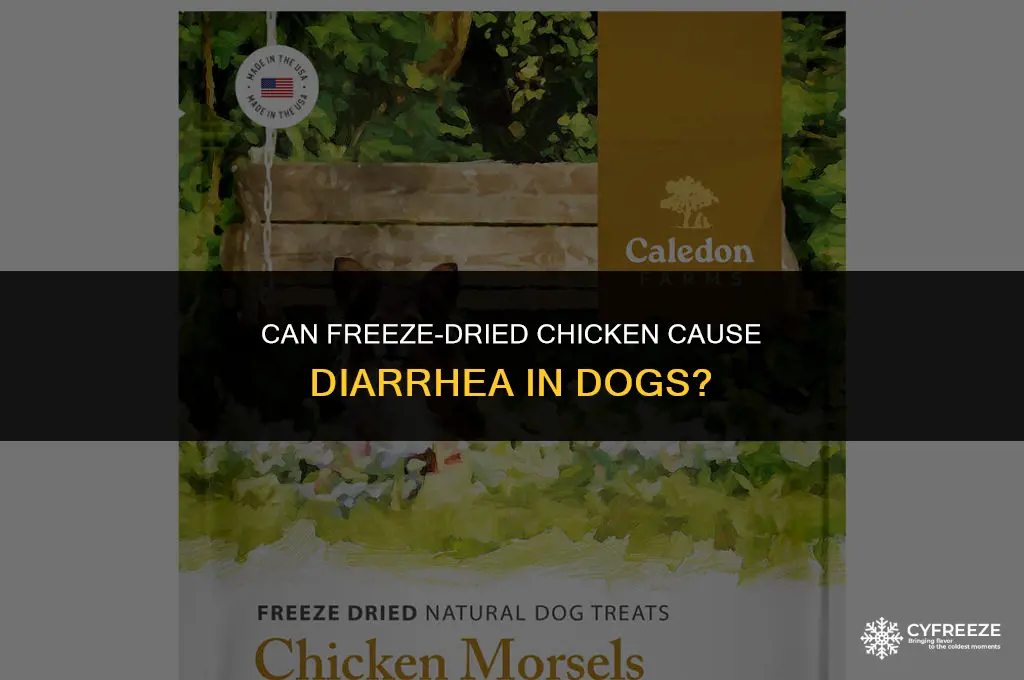 can freeze dried chicken give dogs diarrhea