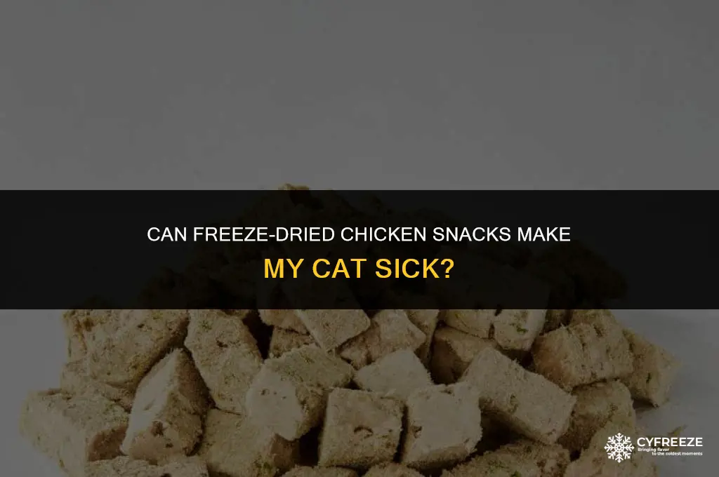 can freeze dried chicken snacks make my cat sick