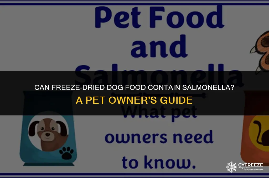 can freeze dried dog food have salmonella