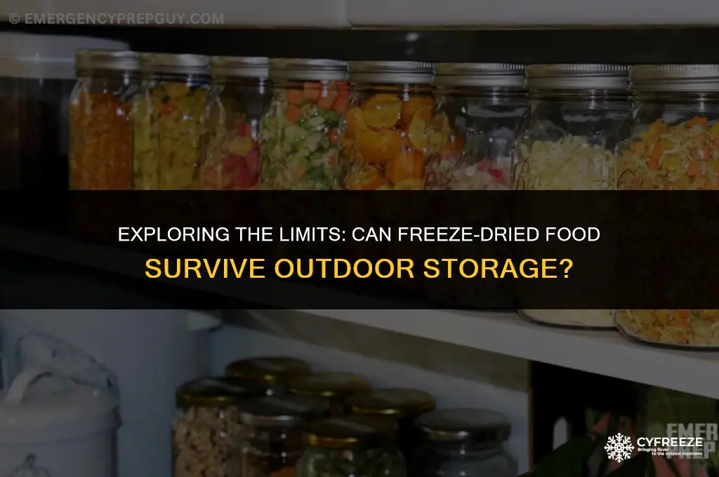 can freeze dried food be stored outside