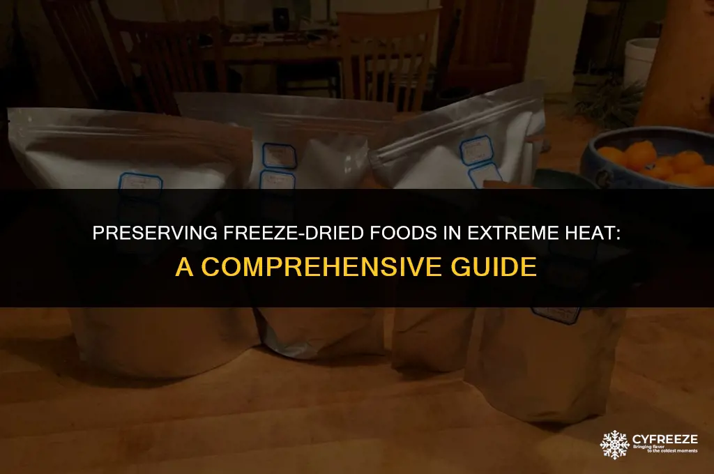 can freeze dried foods be stored in extreme heat