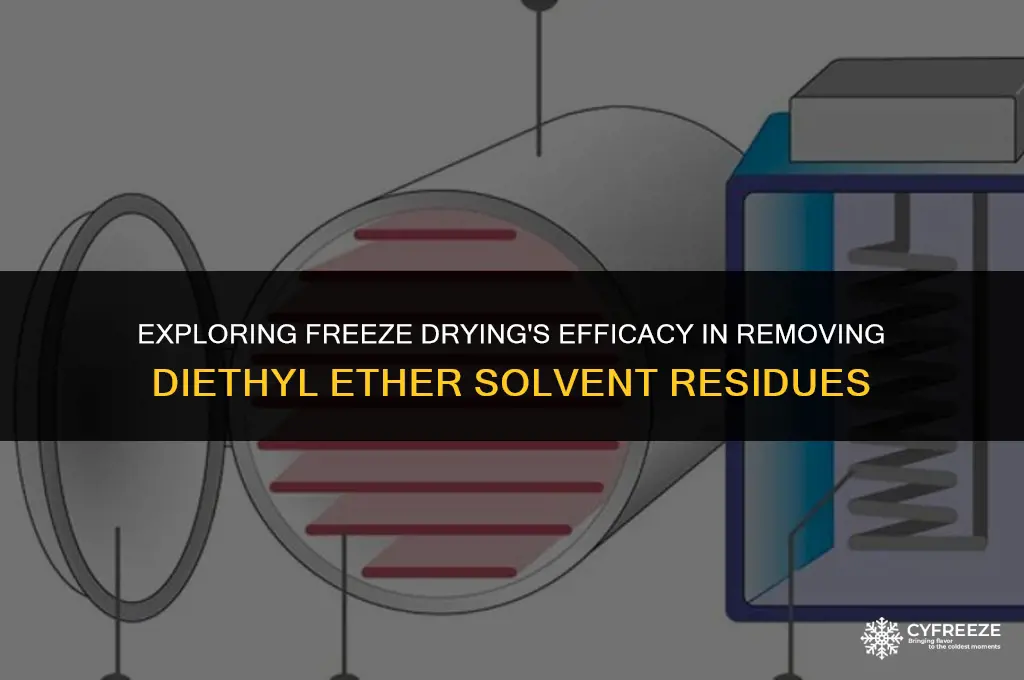 can freeze drying remove diethyl ether residual solvent
