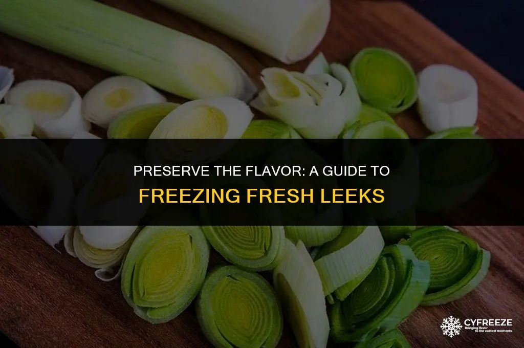 can freeze fresh leeks