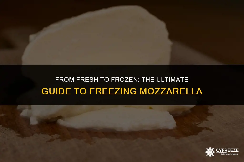 can freeze fresh mozzarella