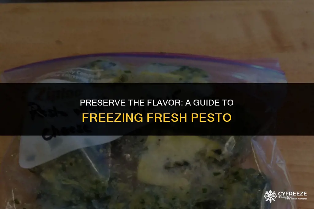 can freeze fresh pesto