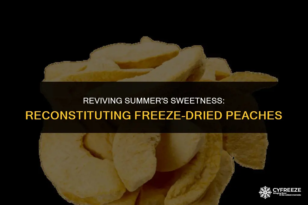 can freezed dries peachesbe reconstdtuded