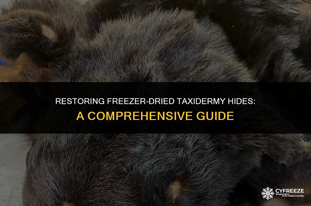 can freezer dried taxidermy hides be restored