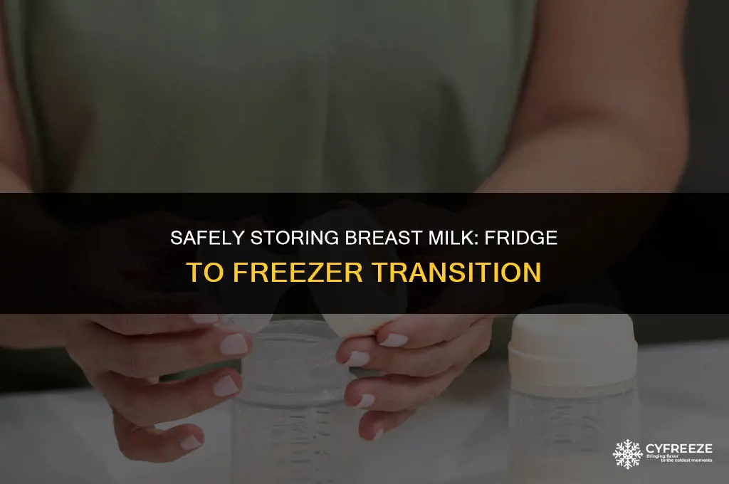 can fresh breast milk go from fridge to freezer