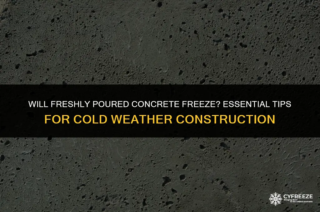 can fresh concrete freeze
