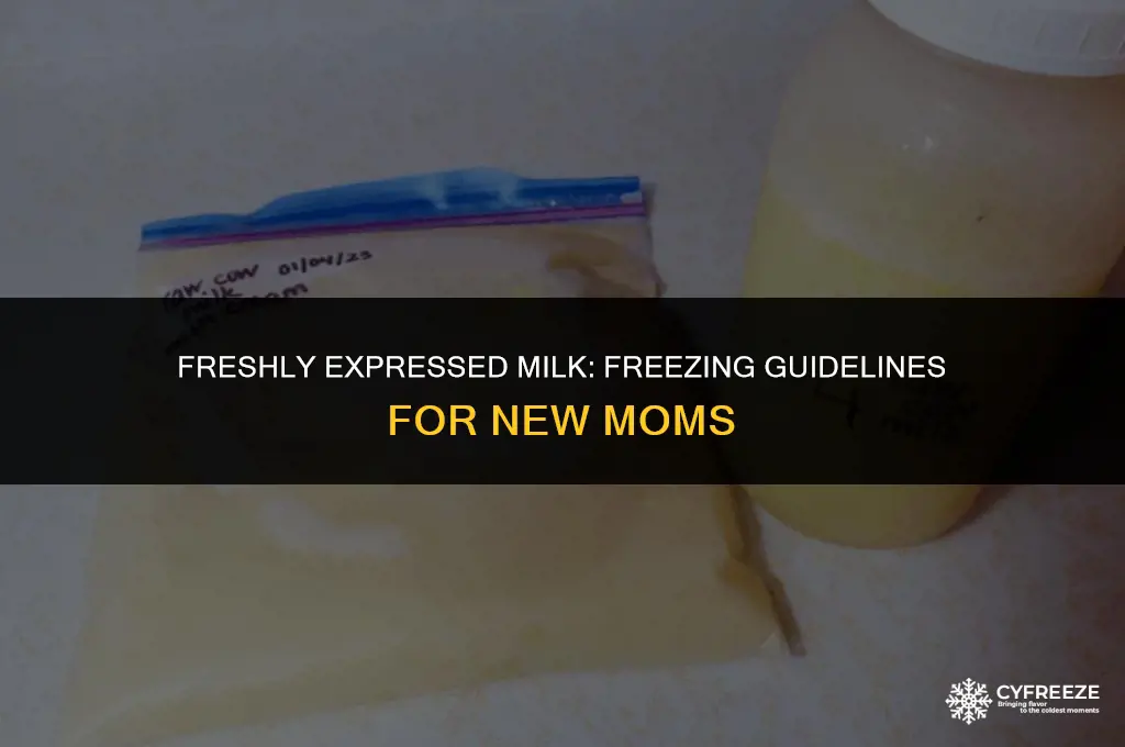 can freshly expressed milk go straight in the freezer