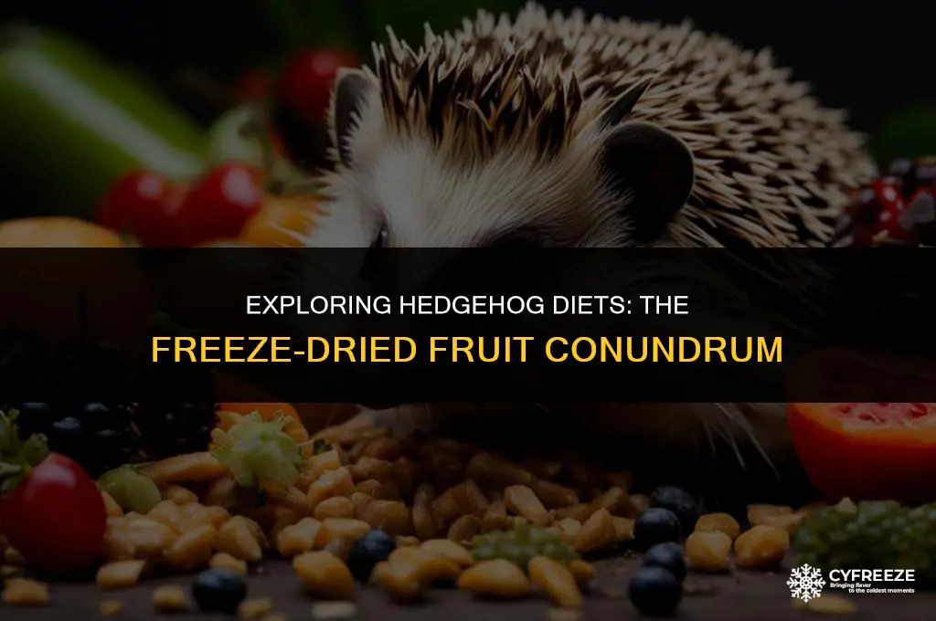 can hedgehogs eat freeze dried fruit