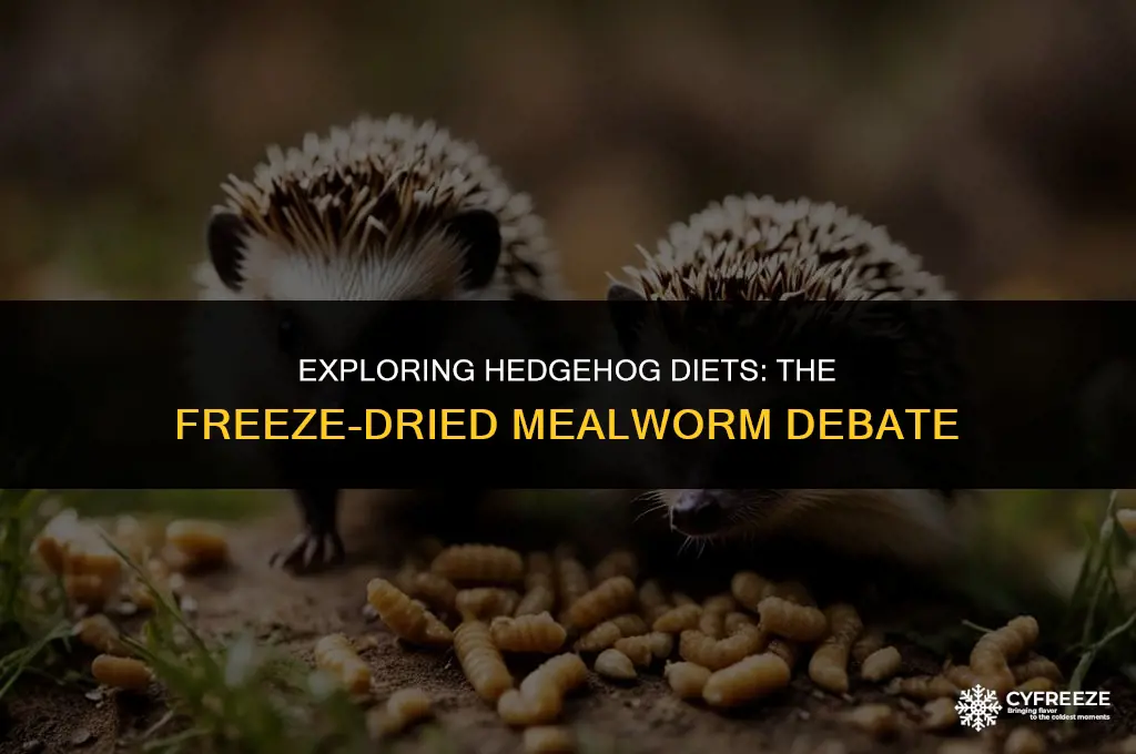can hedgehogs eat freeze dried mealworms