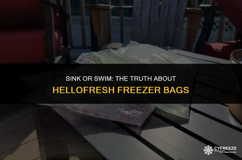 can hello fresh freezer bags go down sink