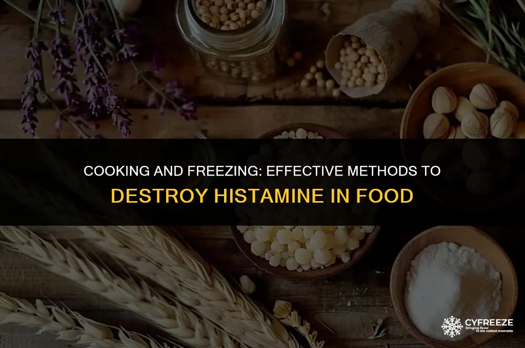 can histamine be destroyed by cooking or freezing