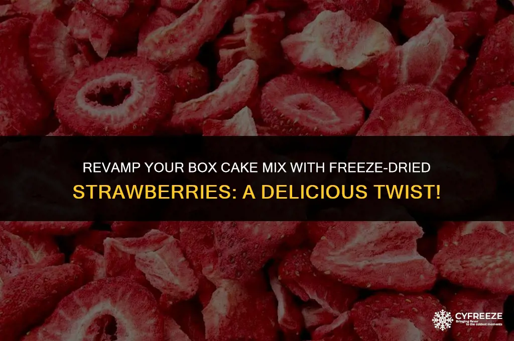 can i add freeze dried strawberries to box cake mix
