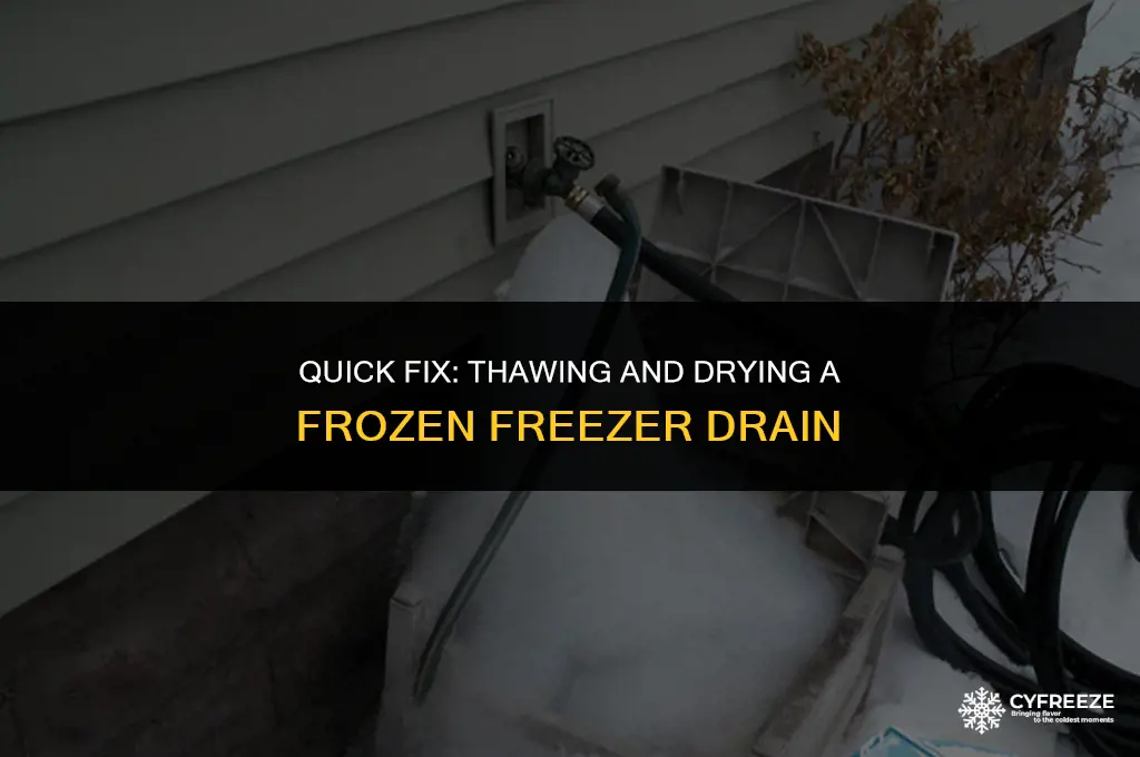can i blow dry frozen freezer drain