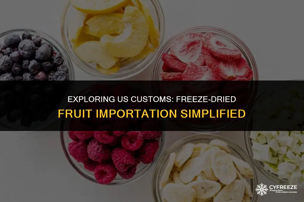 can i bring freeze dried fruit to usa