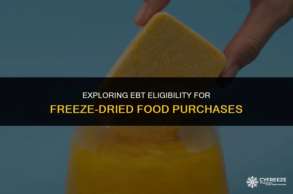 can i buy freeze dried food with ebt