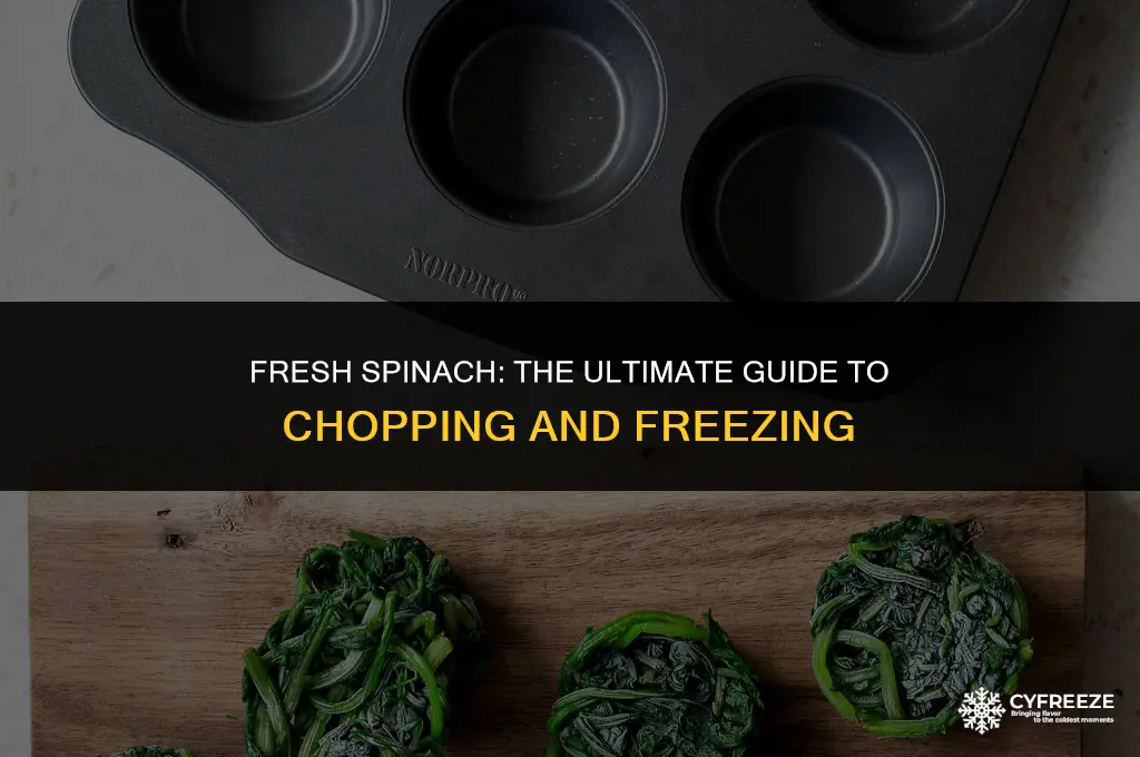 can i chop and freeze fresh spinach